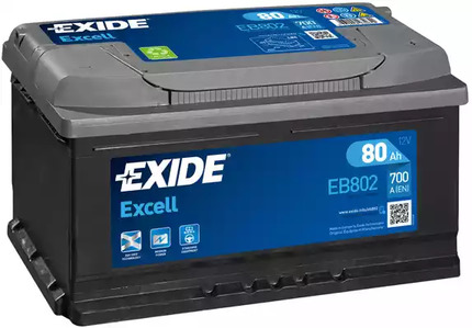 Стартерная аккумуляторная батарея excell EXIDE EB802